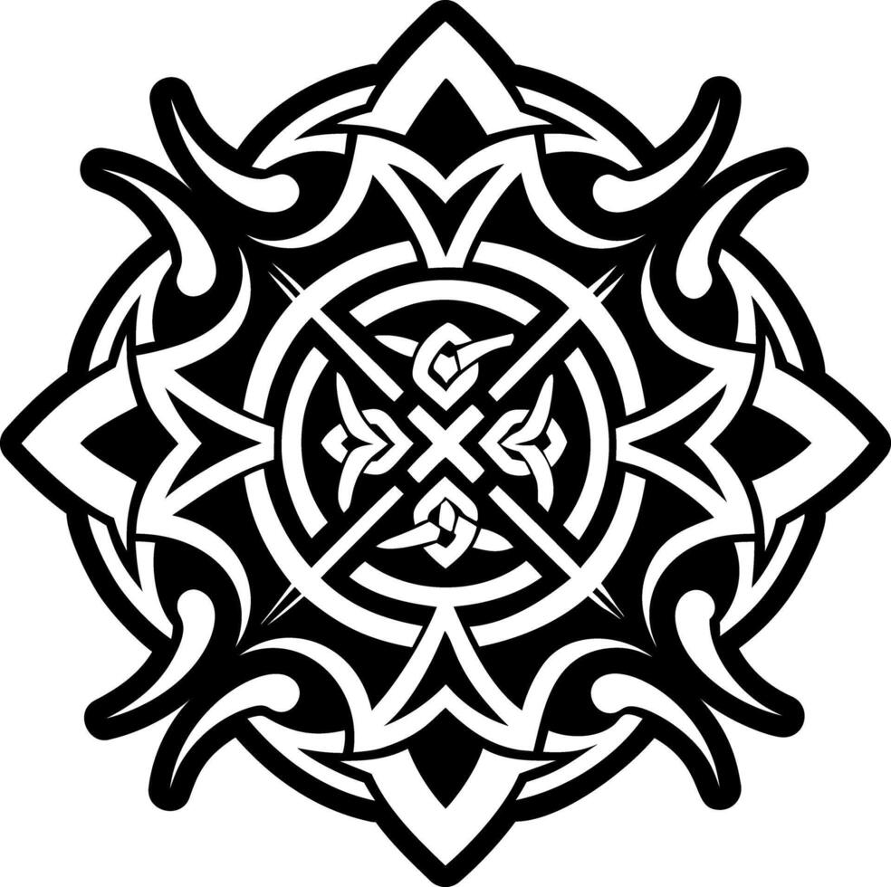 A filled style icon of sigil symbol vector