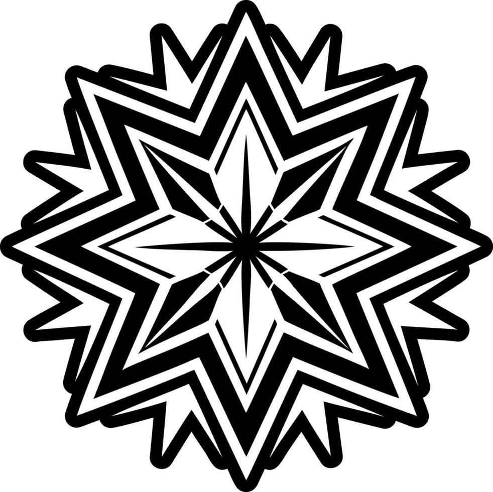 A solid style icon of starburst symbol vector