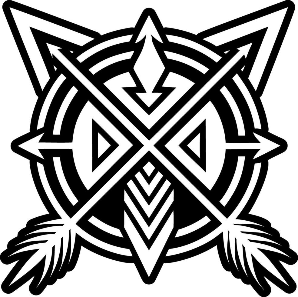 A solid style icon depicting arrow symbol vector