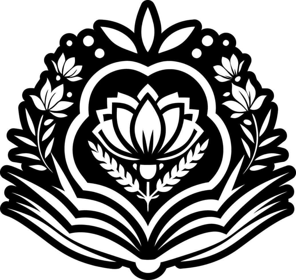 A glyph style icon depicting poetry book tattoo vector