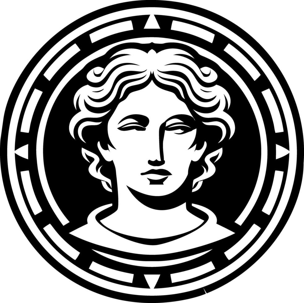 Glyph icon of a feminine inspired art motif vector
