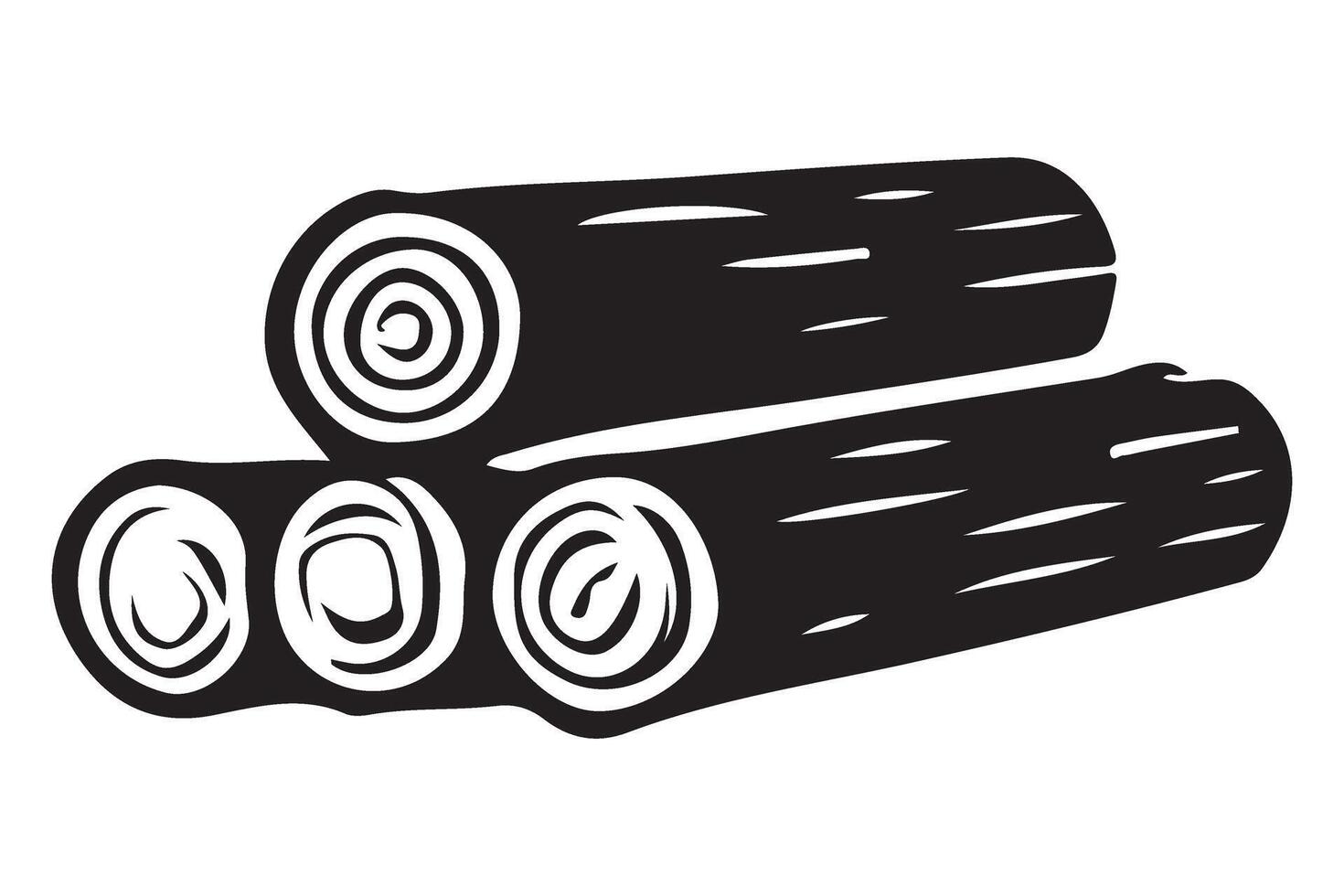 Stack of Logs Silhouette Illustration Graphic vector