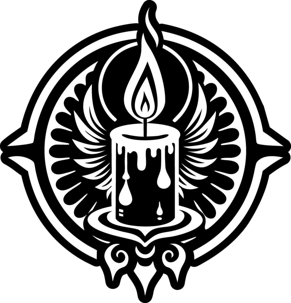 Melting candle icon in glyph style vector