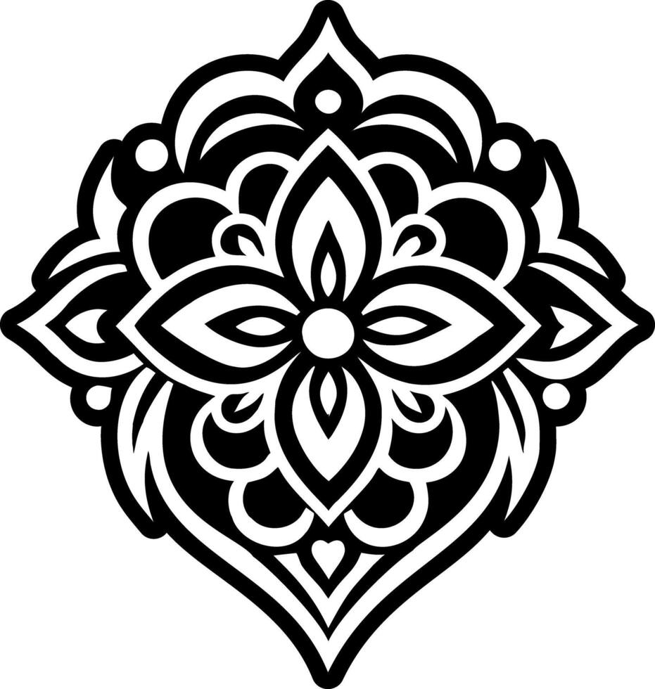 Floral symbol icon in glyph style vector