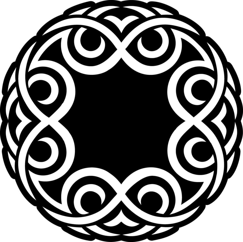 Infinity tattoo icon in filled style vector
