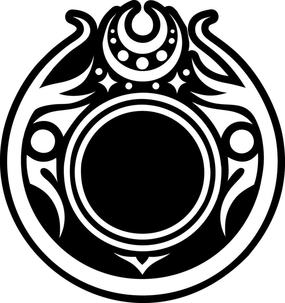 A filled style icon of cursed ring symbol vector