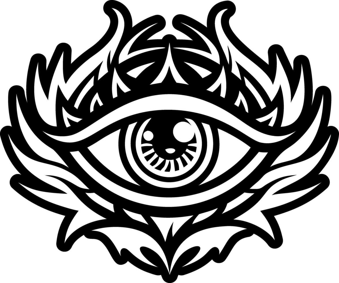 Dragon eye icon in filled style vector
