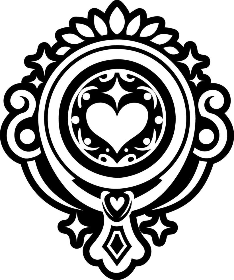 A filled style icon of magical mirror symbol vector