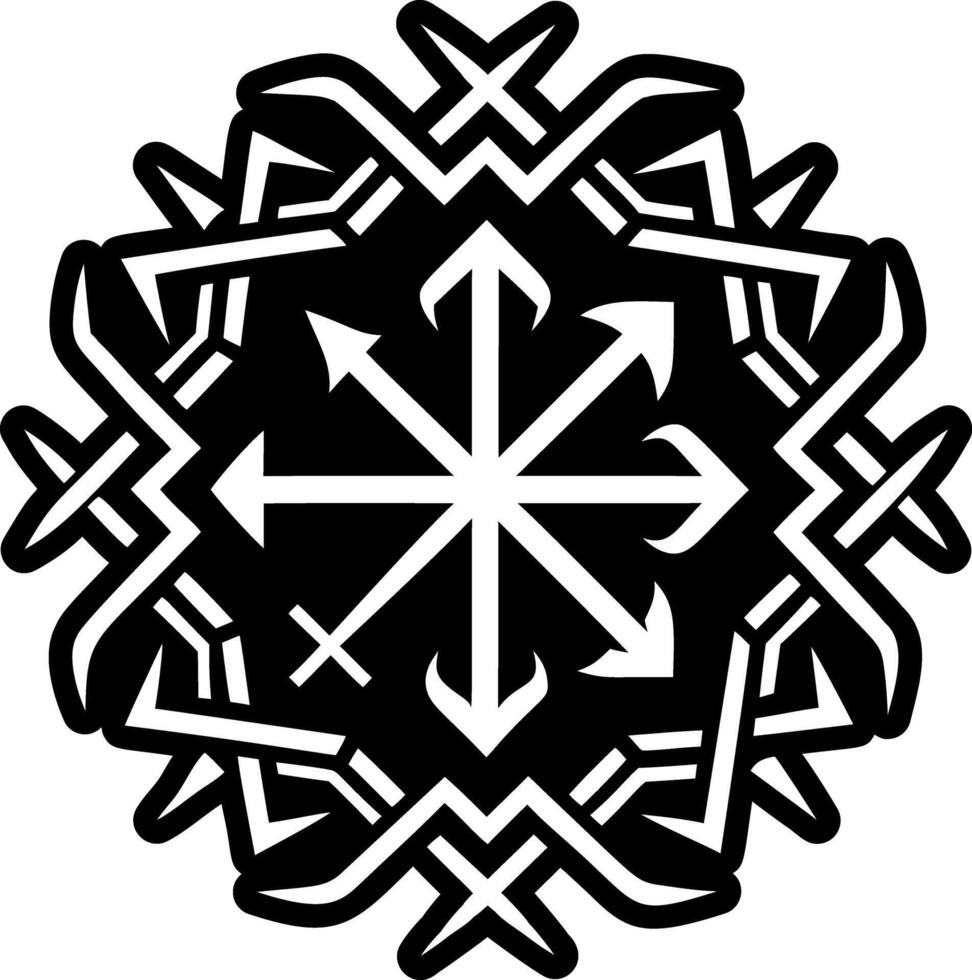 Death rune icon in glyph style vector