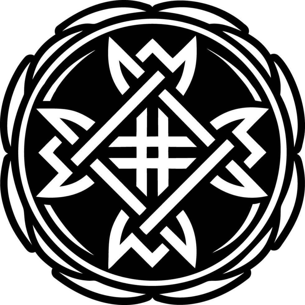 Rune art icon in filled style vector
