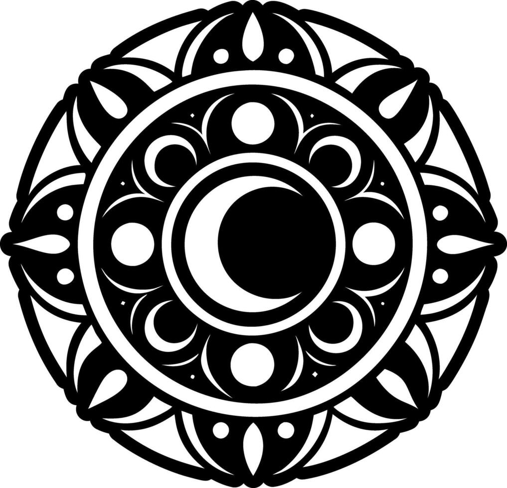 Lunar eclipse icon in solid style vector