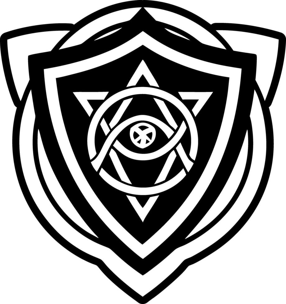 A solid style icon of protection symbol vector