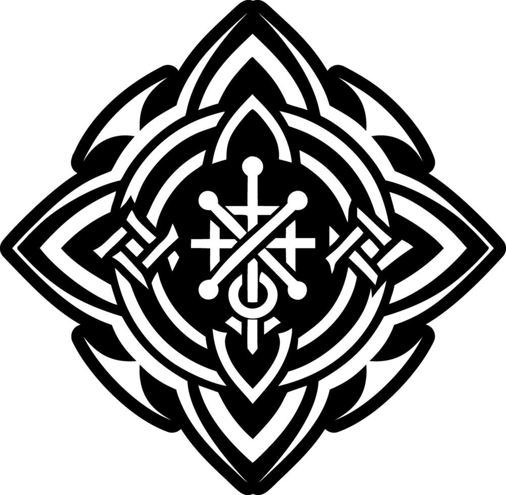 A glyph style icon of knot tattoo vector