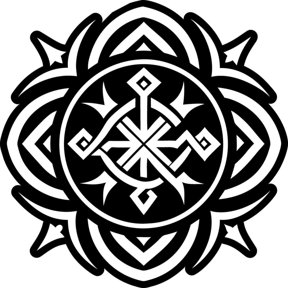 Shadow tattoo icon in glyph style vector