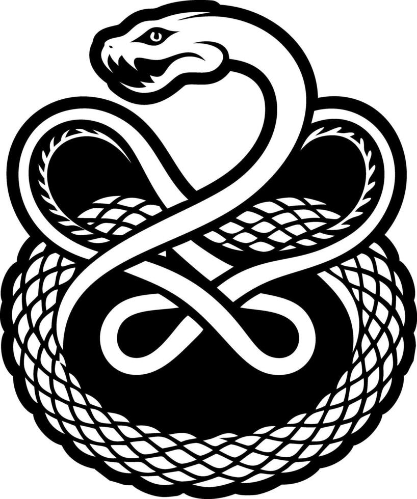 Serpent icon in filled style vector