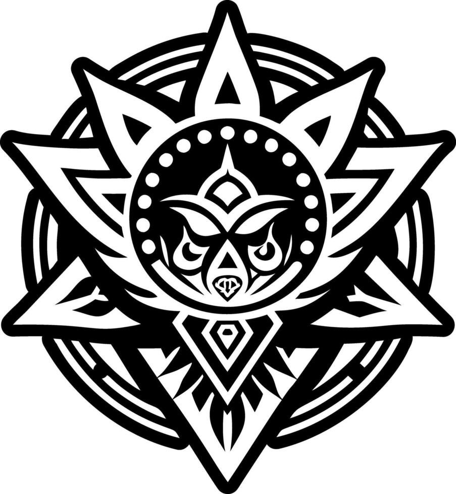 Mark tattoo icon in filled style vector