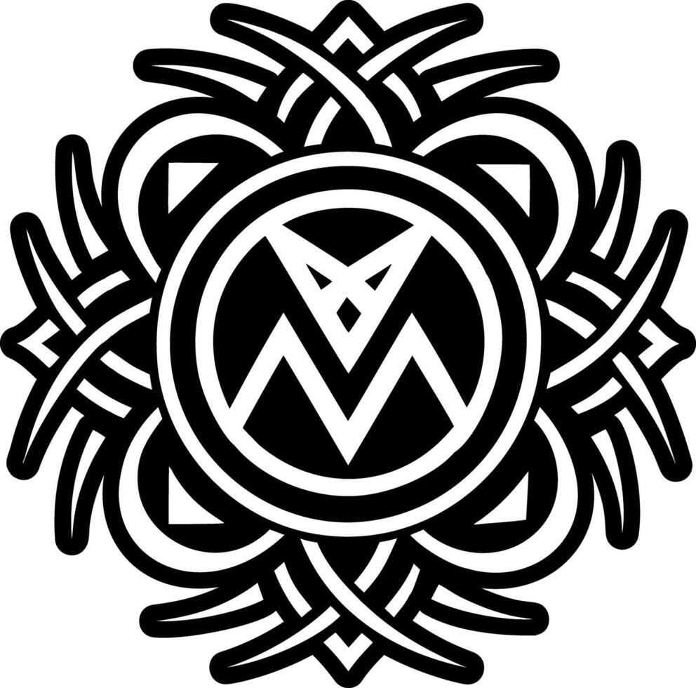 A filled style icon of soul rune symbol vector