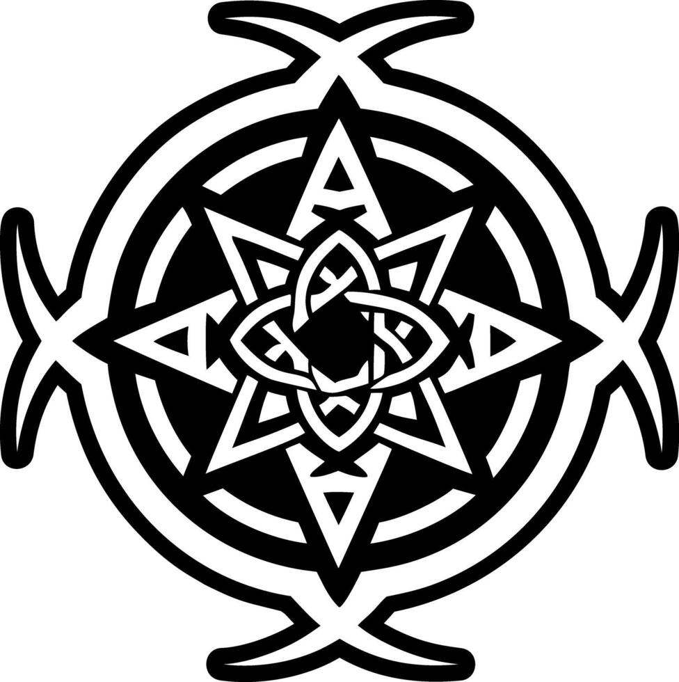 Chaos tattoo icon in filled style vector