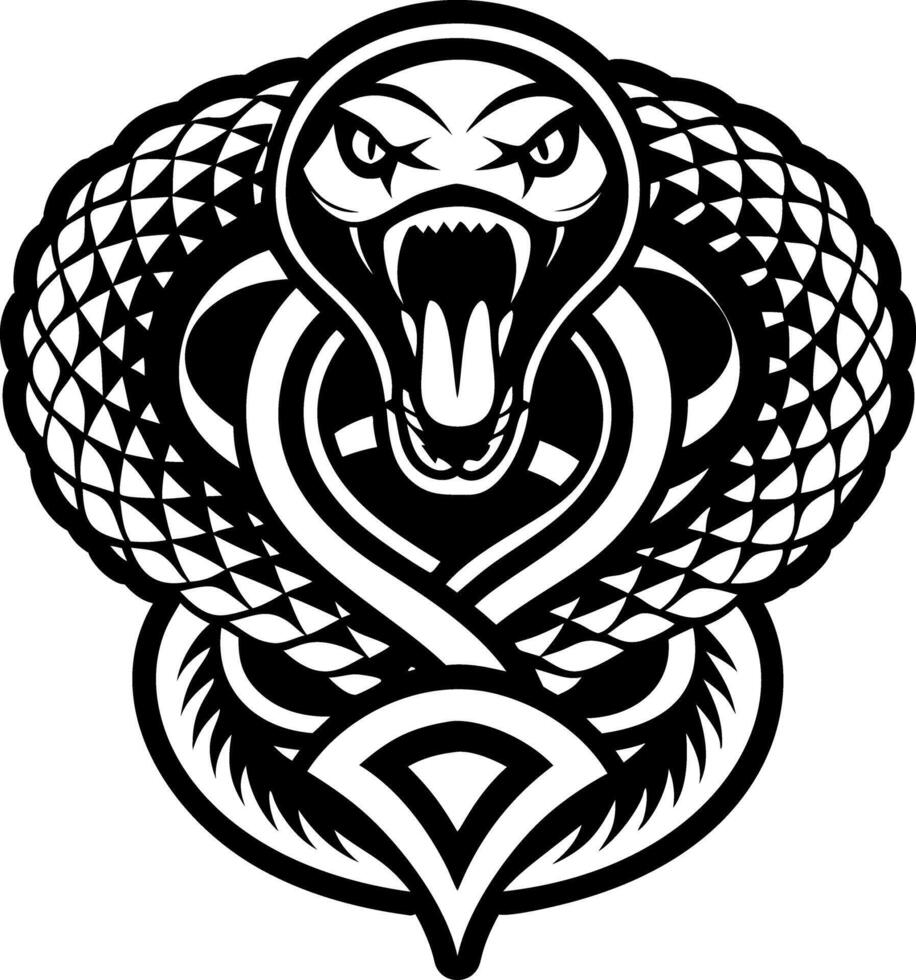 Snake symbol icon in filled style vector