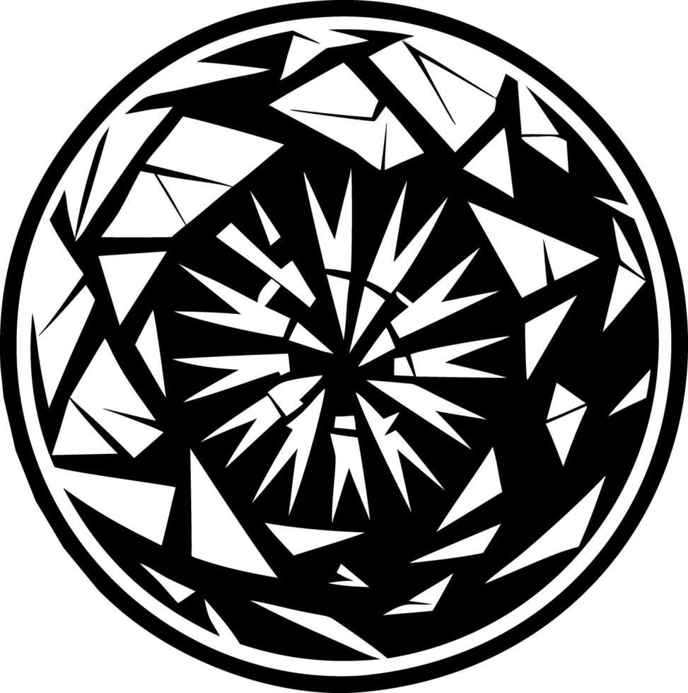A glyph style icon of shattered glass symbol vector