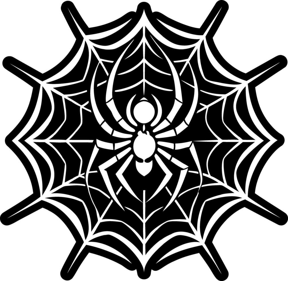 Cobweb tattoo icon in filled style vector