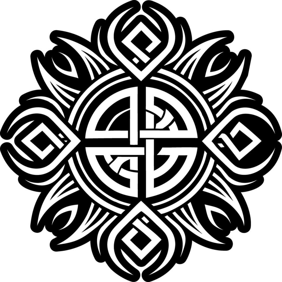 A glyph style icon of spiritual rune symbol vector