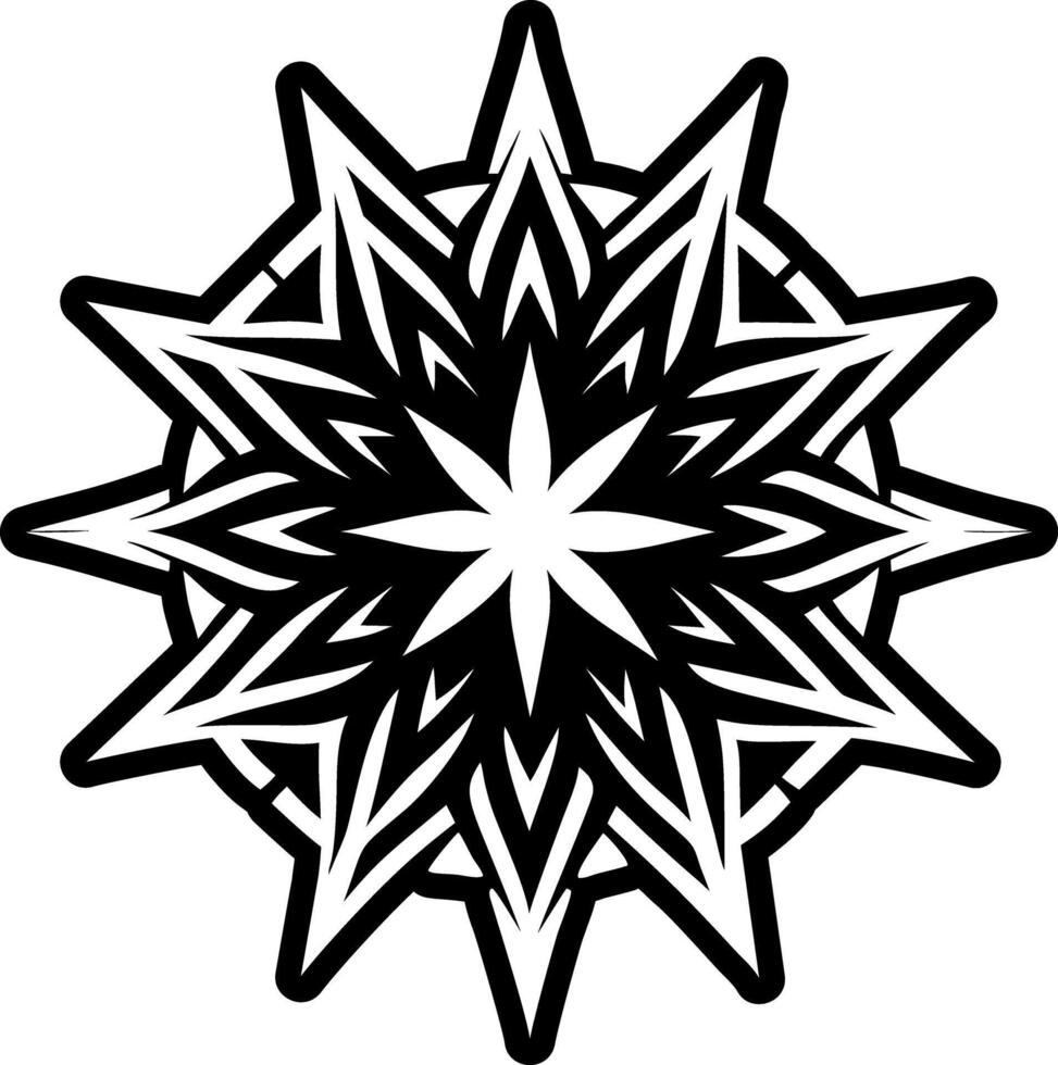 Starburst tattoo icon in filled style vector