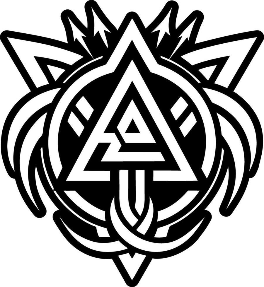 Strength tattoo icon in filled style vector