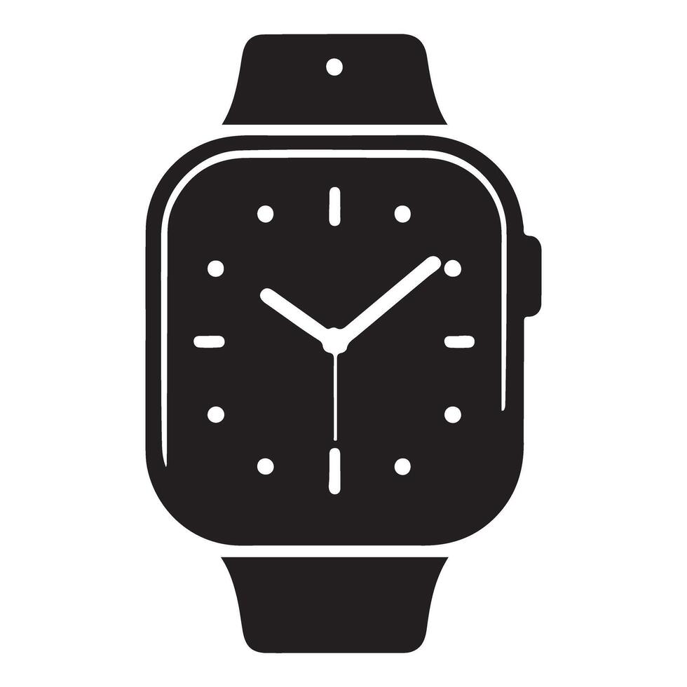 Smartwatch Silhouette Icon Design vector