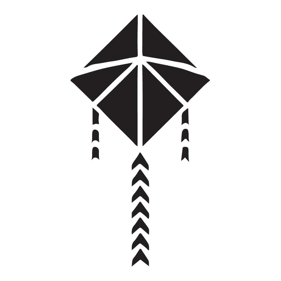 Simple Kite Silhouette Graphic Design vector