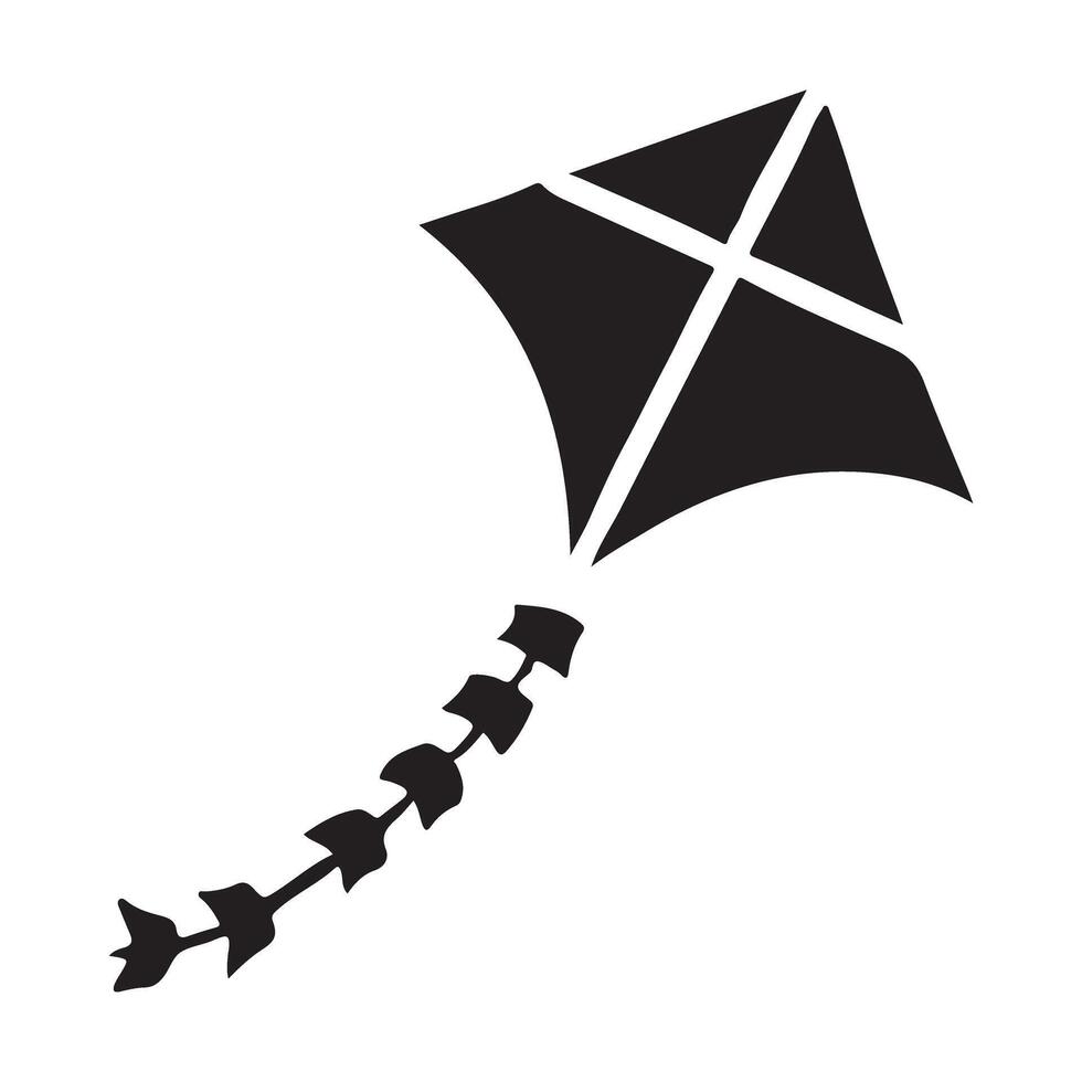 Simple Kite Silhouette Illustration design vector
