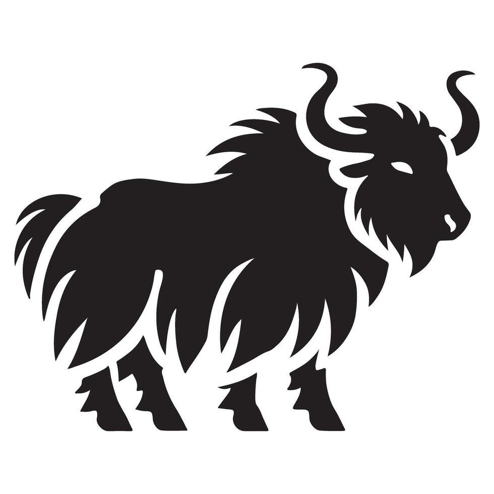Alternative Yak Silhouette Illustration vector
