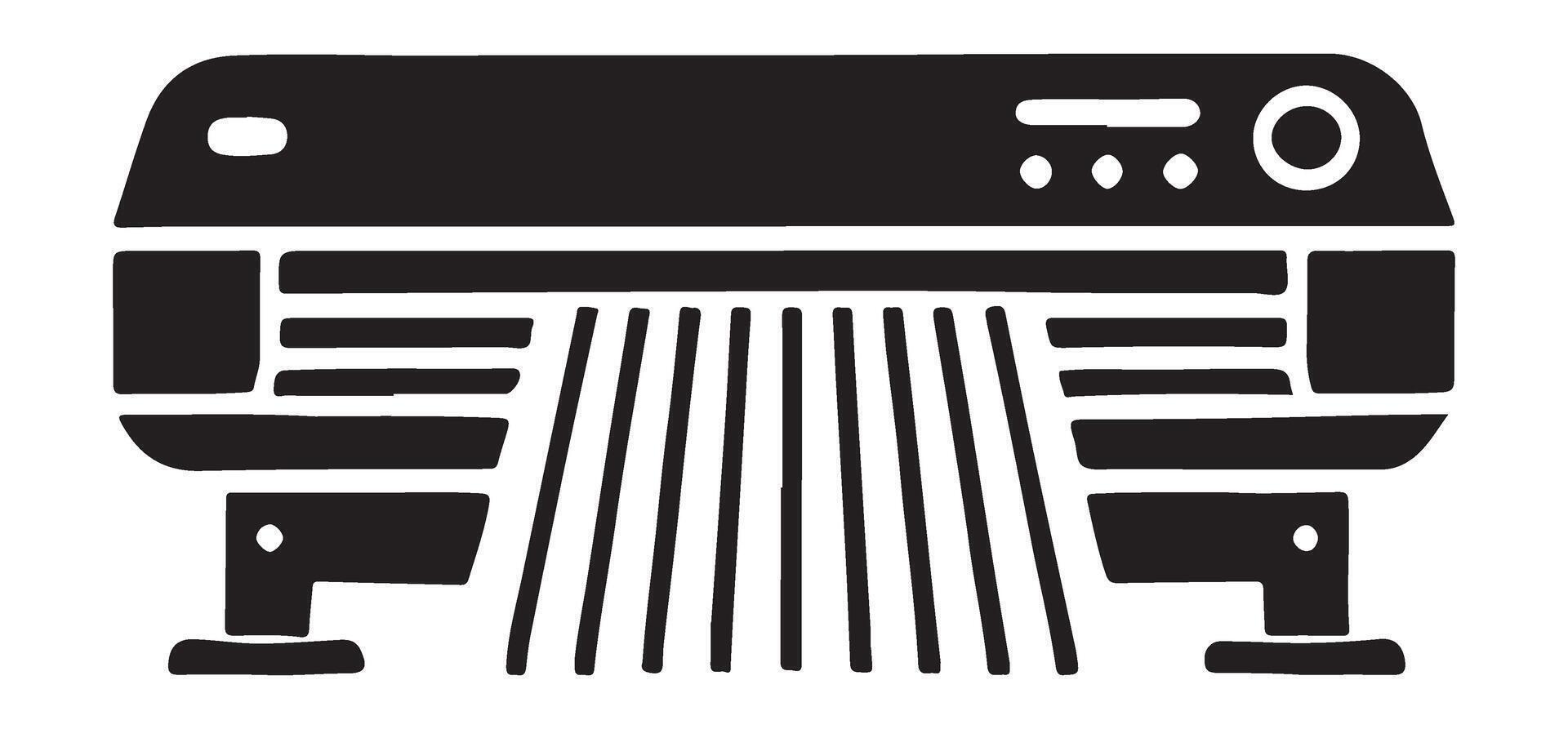 Paper Shredder Silhouette Graphic vector