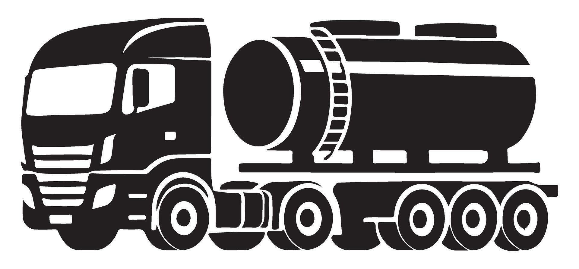 Tanker Truck Silhouette Graphic vector