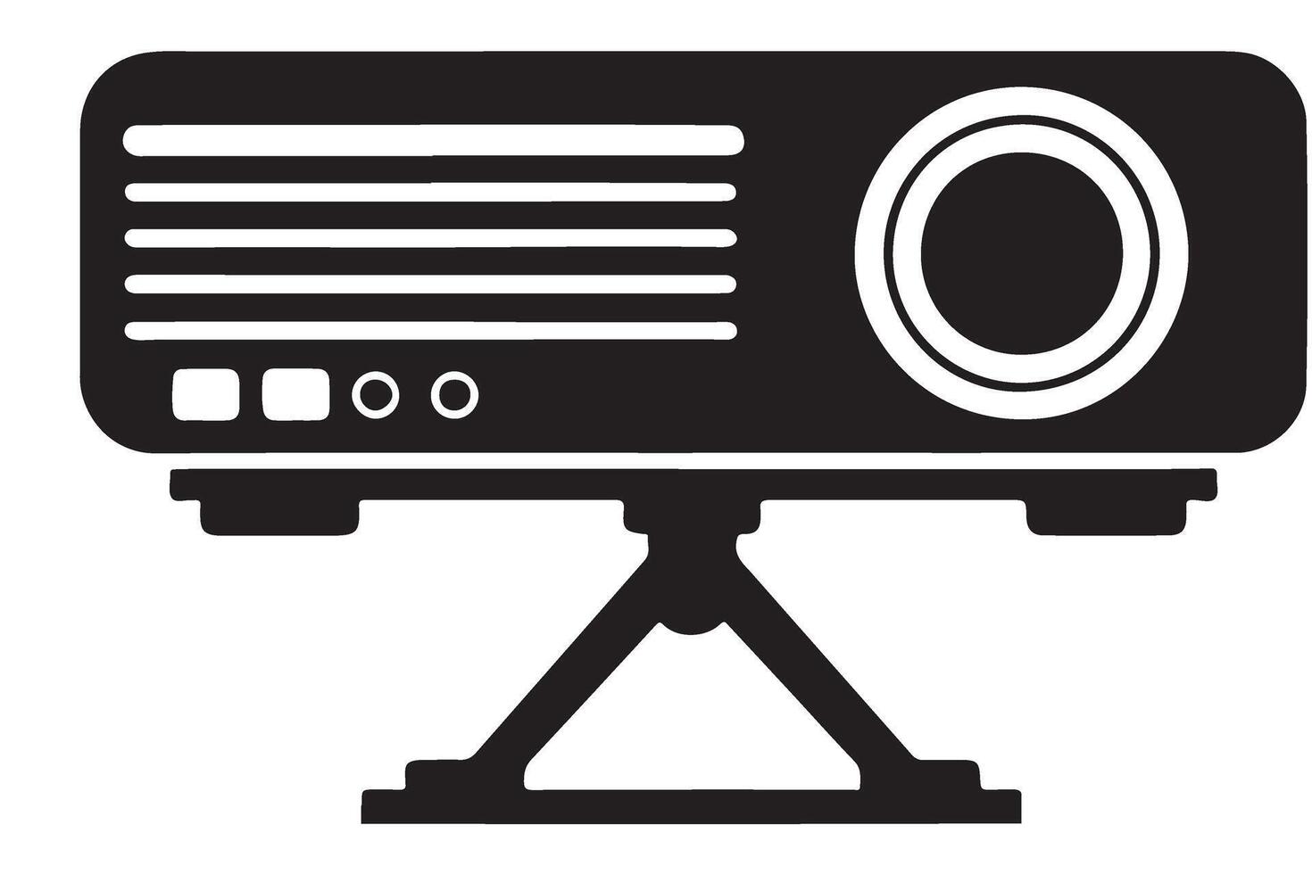 Modern Projector Silhouette Graphic vector