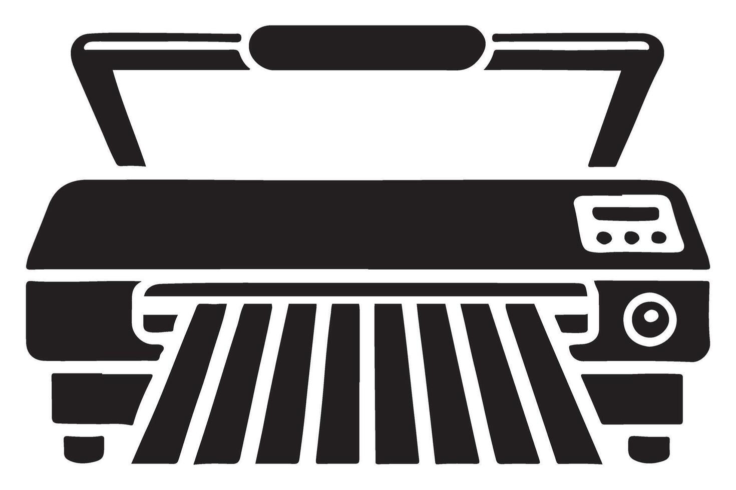 Advanced Paper Cutter Silhouette Illustration vector