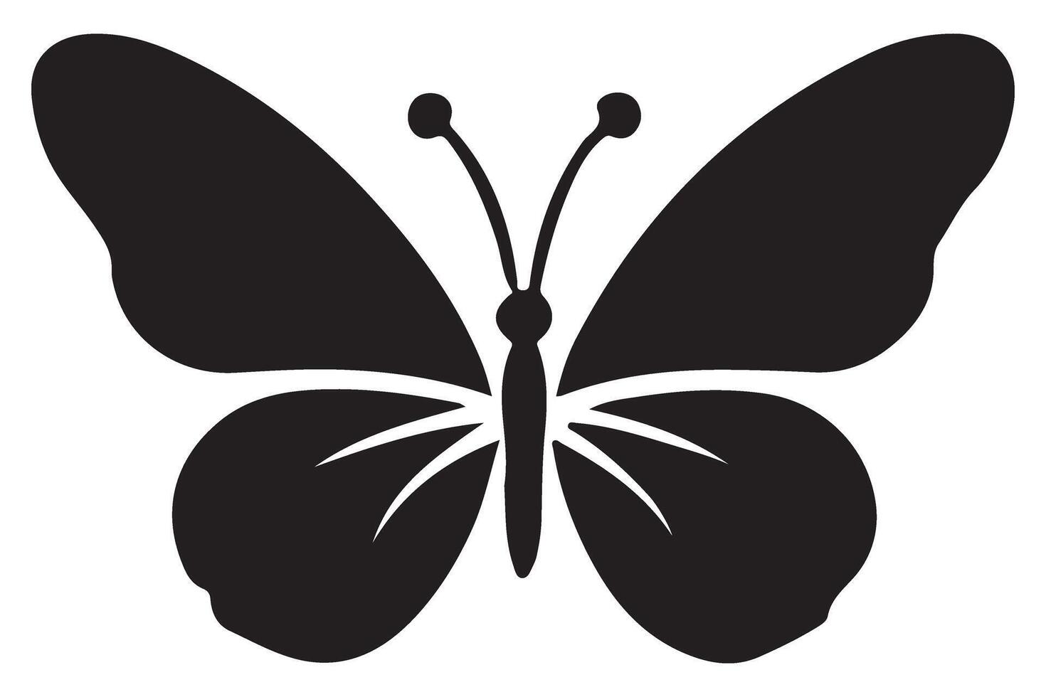 Simple Butterfly Silhouette Graphic vector