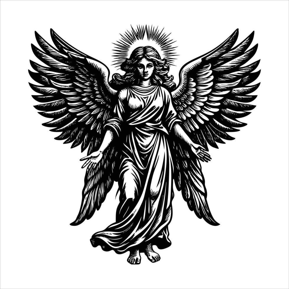 Angel Laser Cutting vector