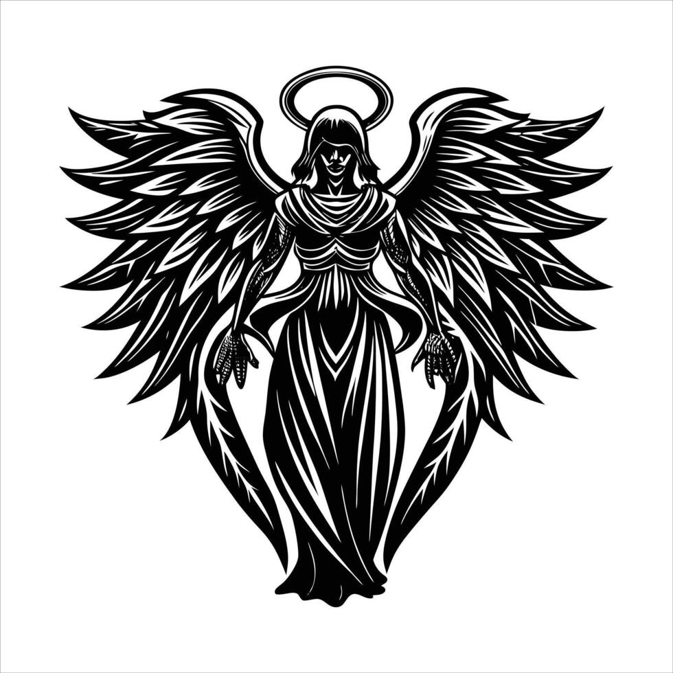 Angel Tattoo Arm vector