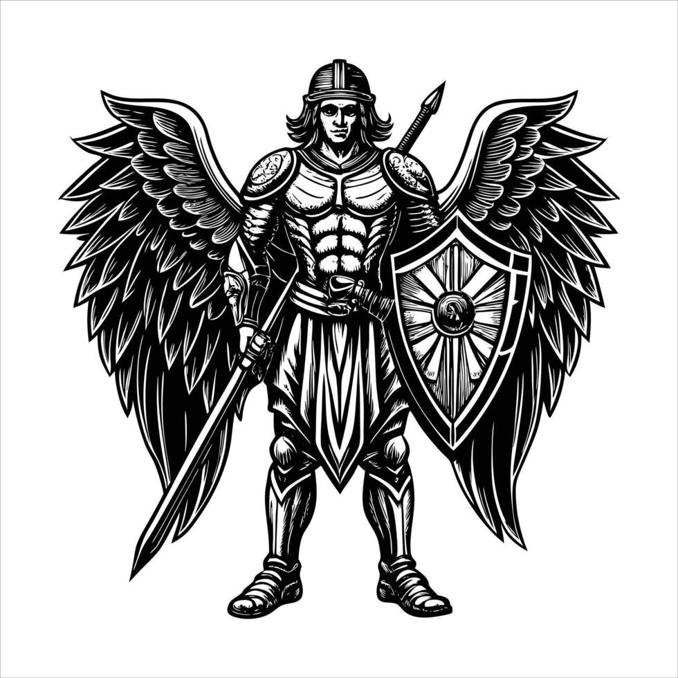 Archangel Saint Michael vector