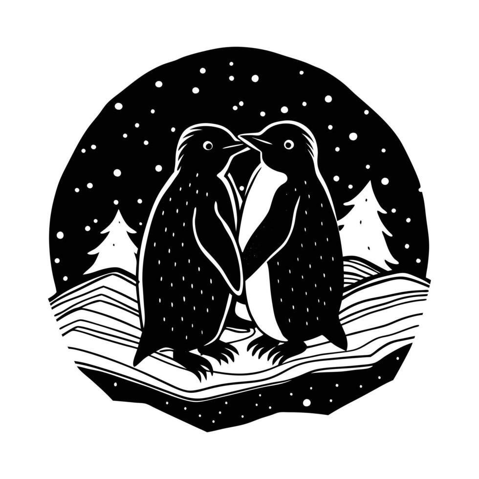 Penguins Snow Vectors