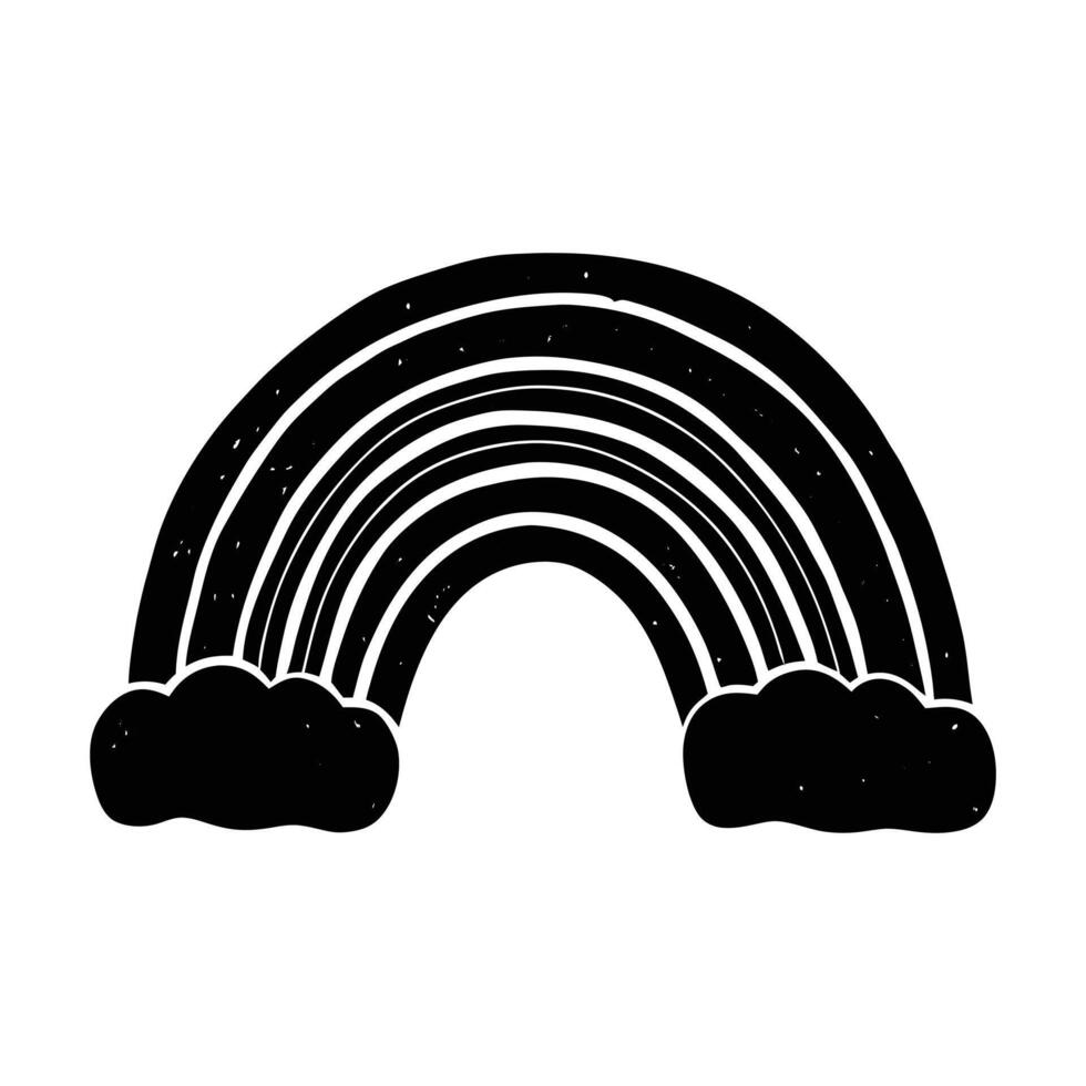 Rainbow Silhouette Images vector