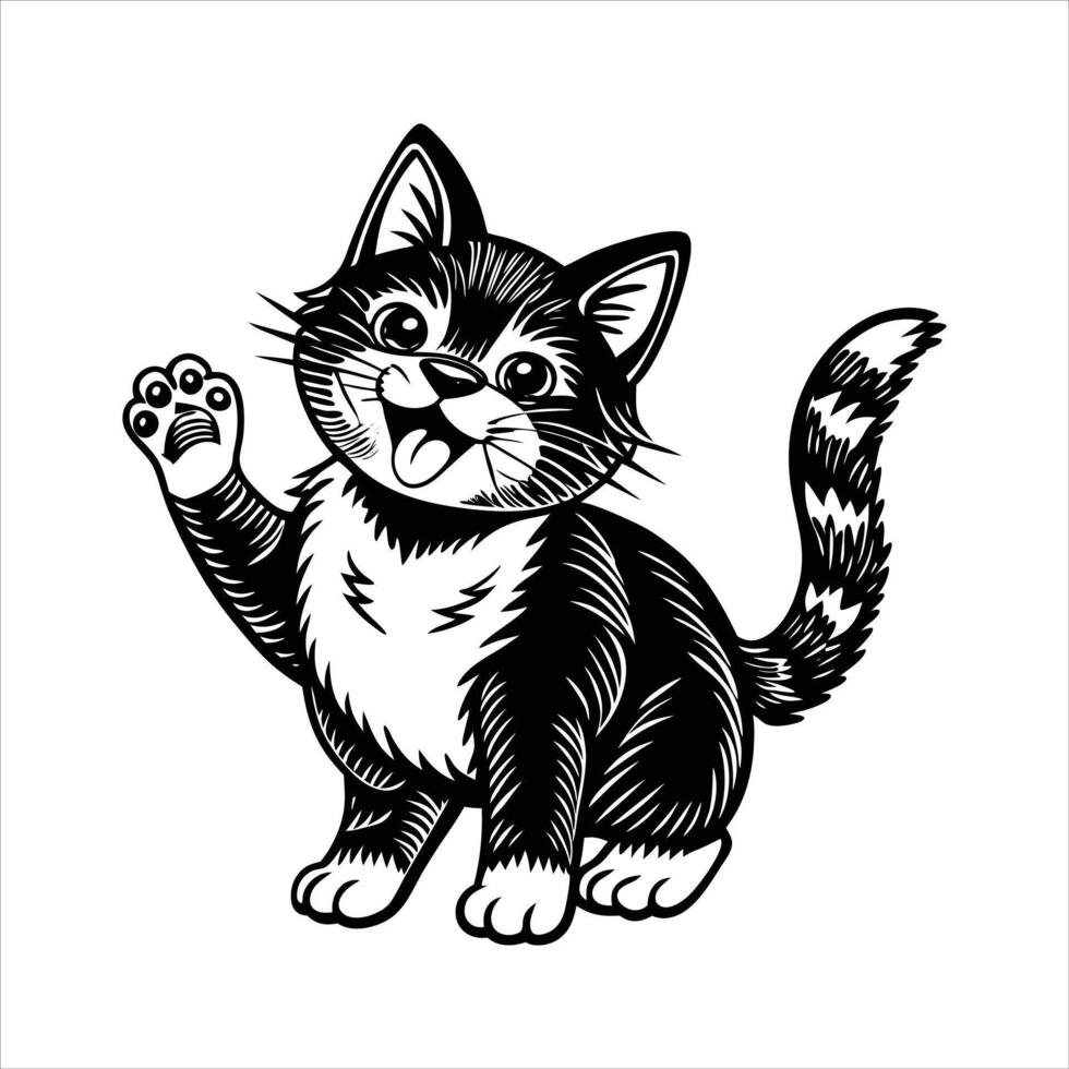 Cat Tongue Out royalty vector
