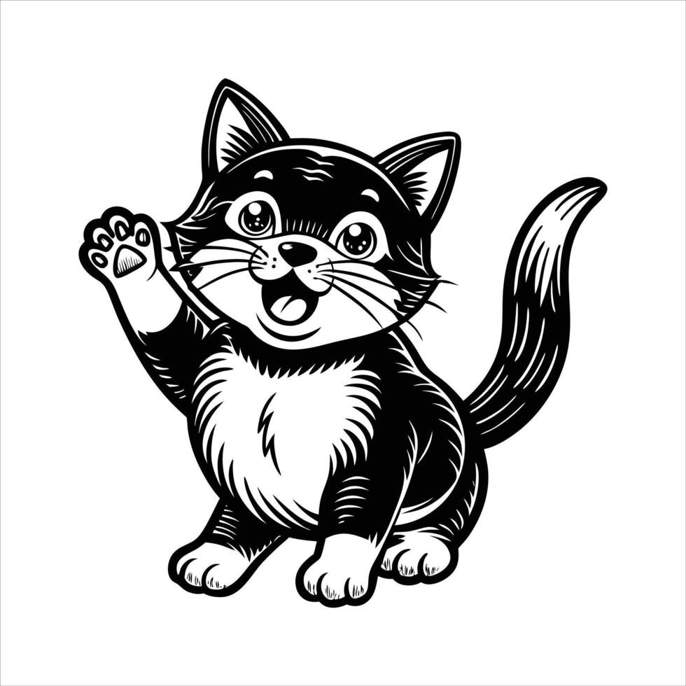 Cat Tongue Out vector