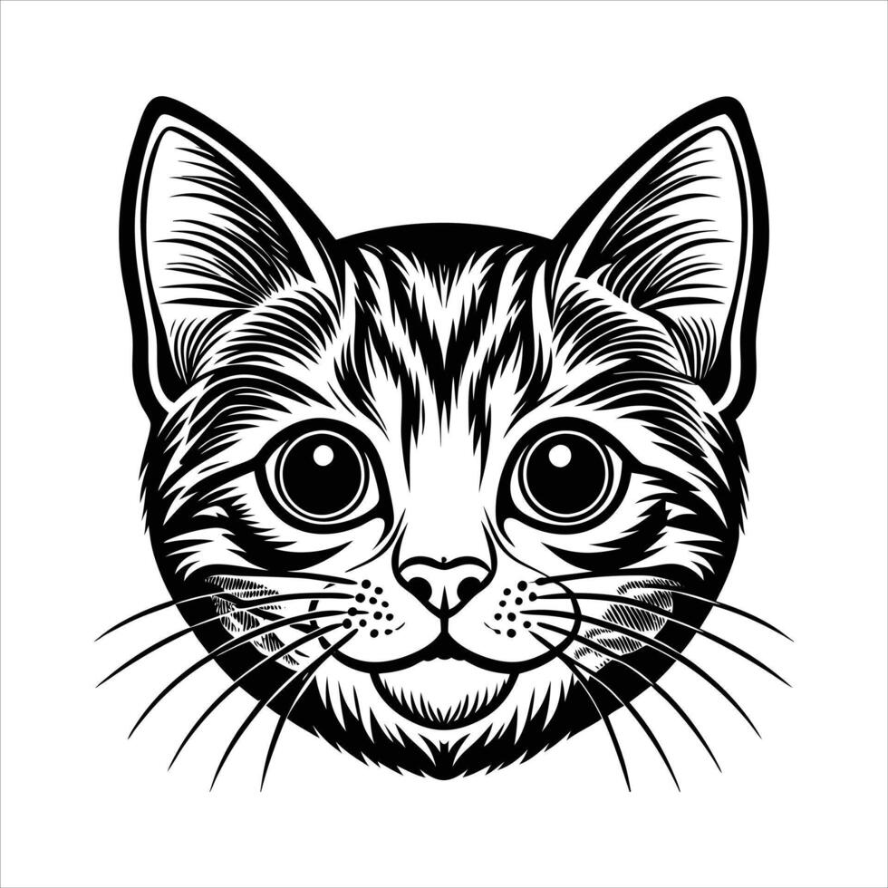 Laser Engraving Cat vector
