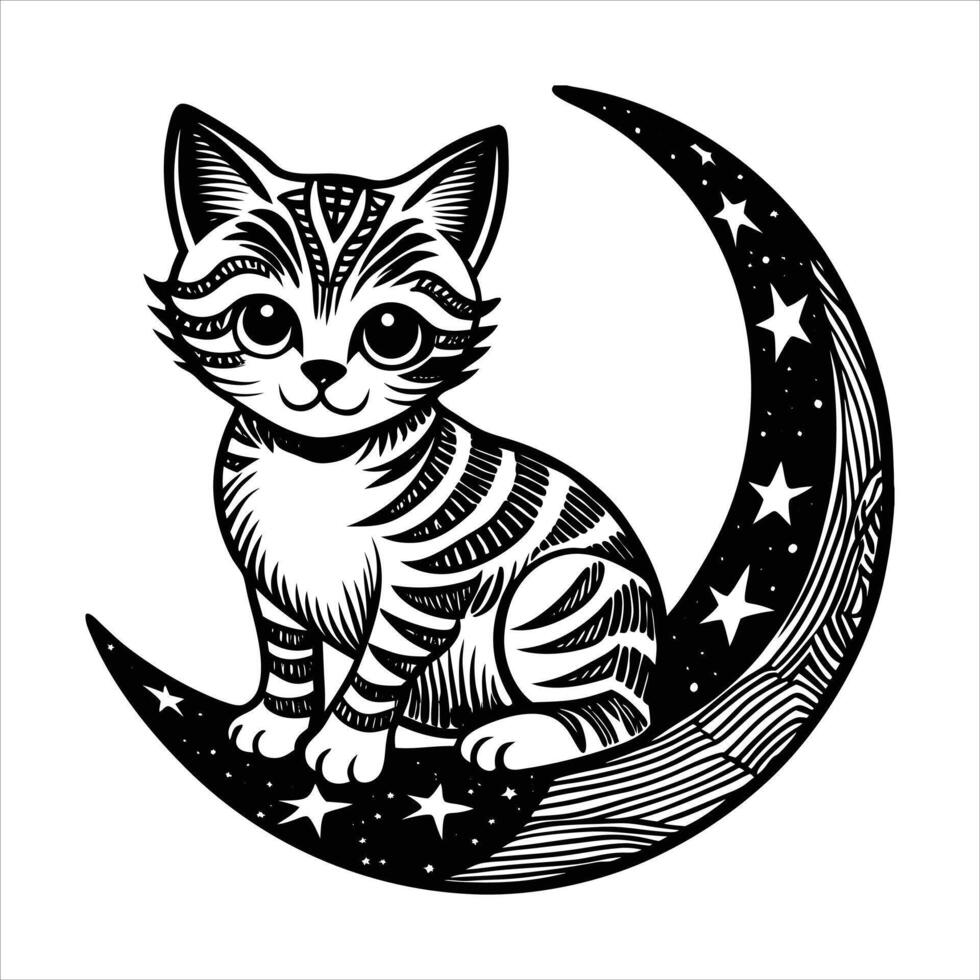 Munchkin Cat Outline vector