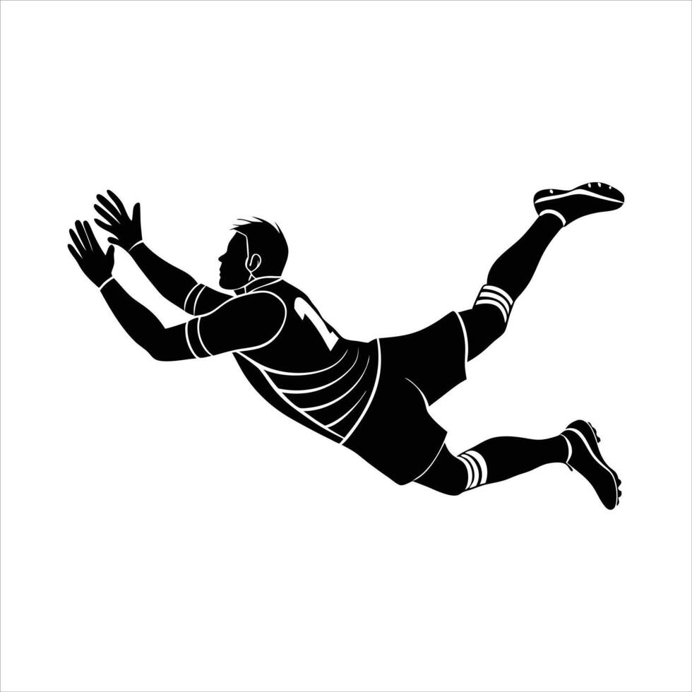Goalkeeper Diving Save Vectors