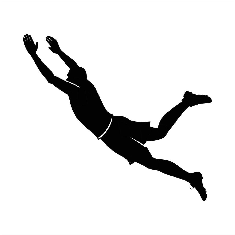 Goalkeeper Diving Save vector