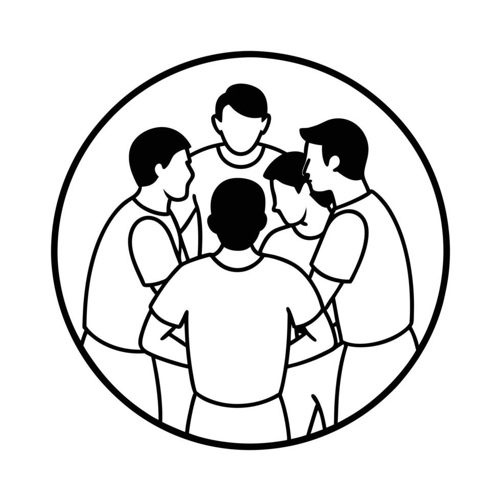 Soccer Huddle team vector