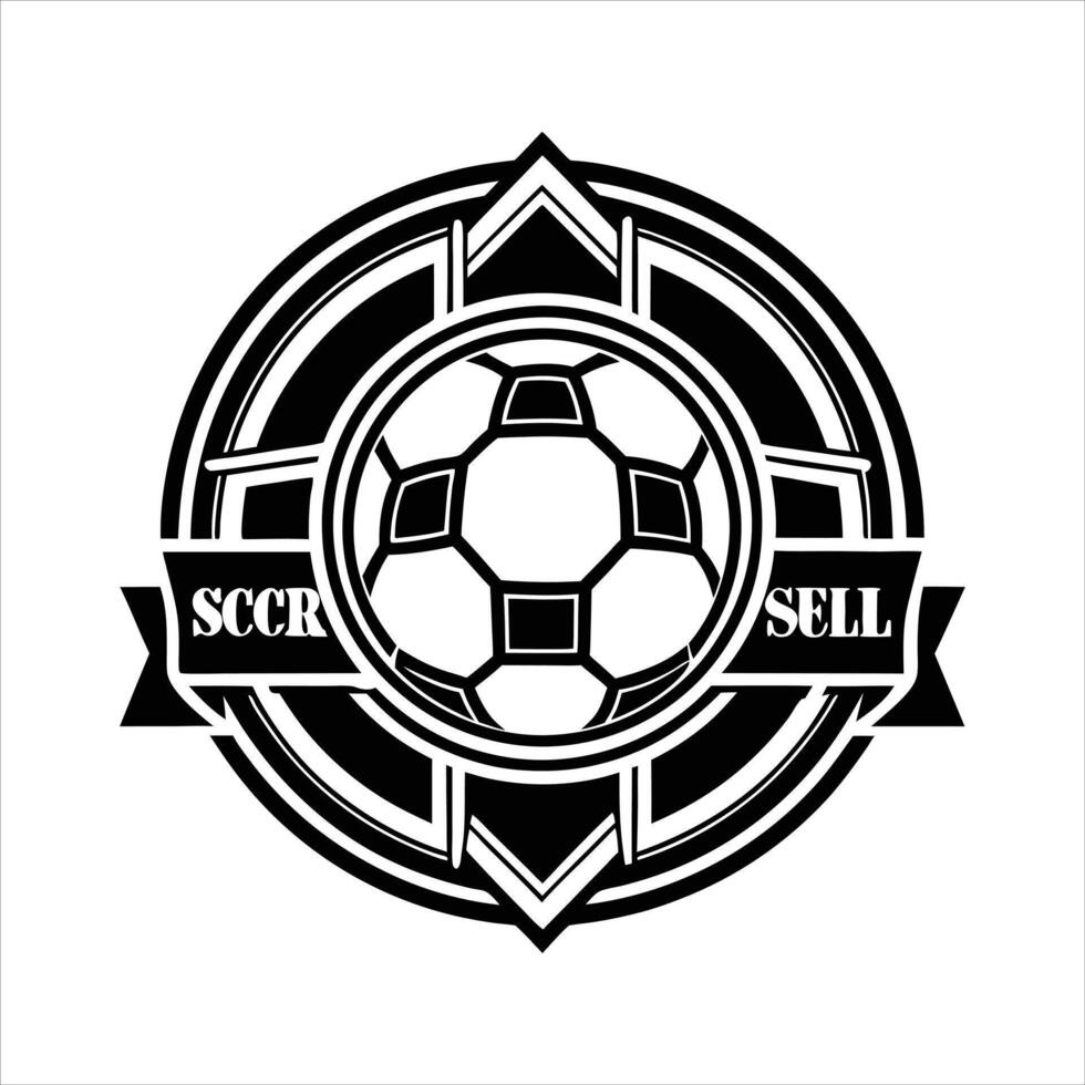 Minimalist Soccer Ball vector